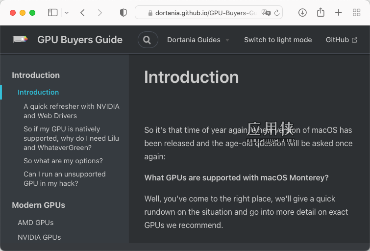 GUP Buyers Guide - macOS 免驱显卡购买指南