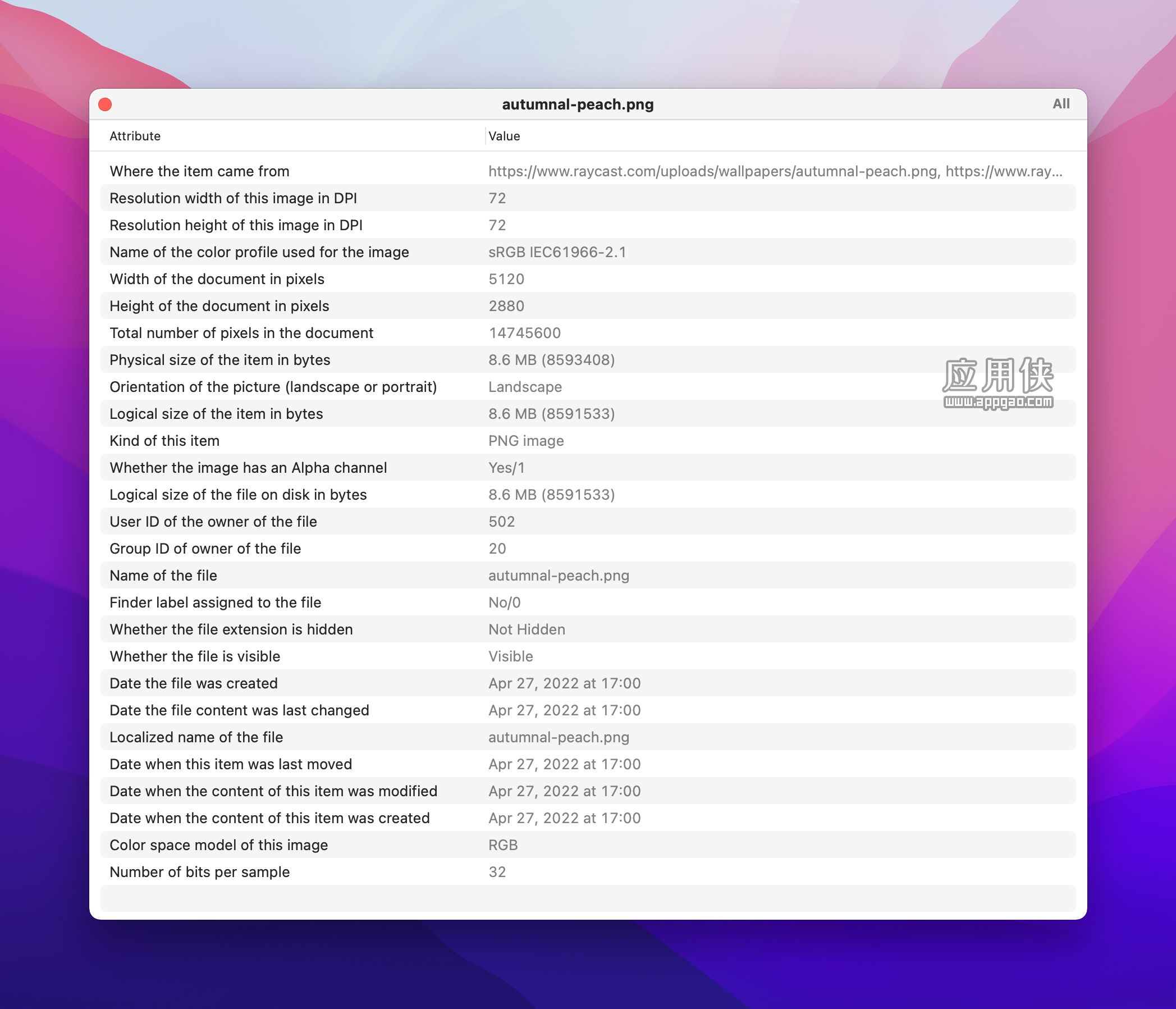OmniMeta - 一个查看文件元数据的免费 macOS 应用